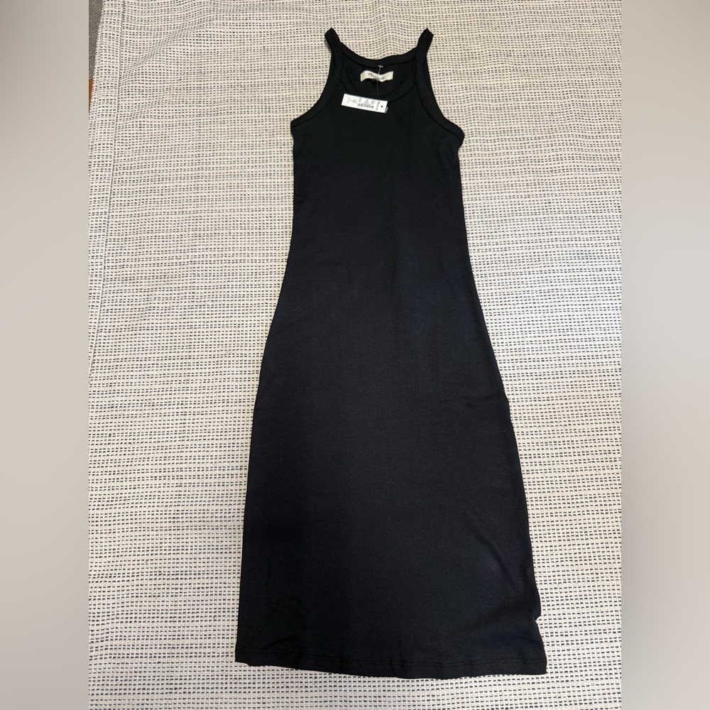 Madewell Supima Rib Black Racerback Mini Dress - Picture 3 of 7